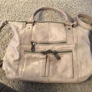 Topshop Grey Leather Bag with Strap